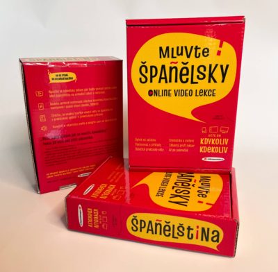 krabice s výukou španělského jazyka