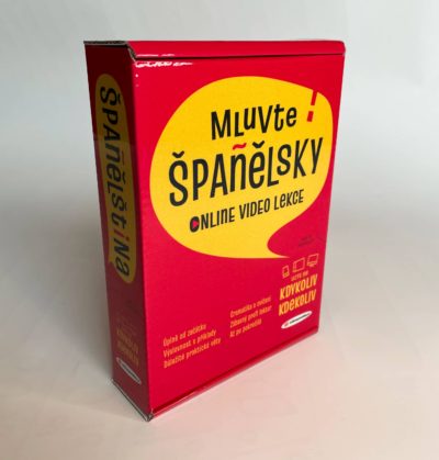 přední pohled na krabici s výukou španělštiny